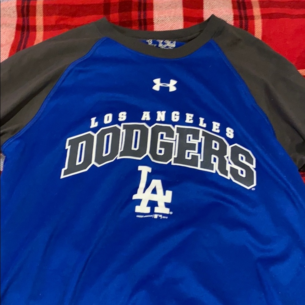 Boys under armour dodger shirt